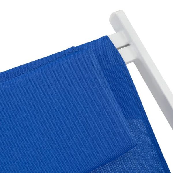 ΣΕΖΛΟΝΓΚ ΑΛΟΥΜΙΝΙΟΥ ΑΣΠΡΗ ΜΕ ΜΑΞΙΛΑΡΙ ΜΠΛΕ HM5076.01 59,5x99x97cm