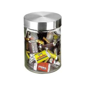 Βάζο γυάλινο με inox καπάκι 11cm 16,8cm| 45-9209-3