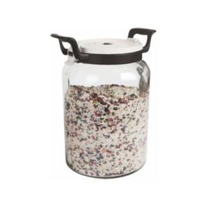 Βάζο γυάλινο με καπάκι 21cm 31cm | 45-9752-1