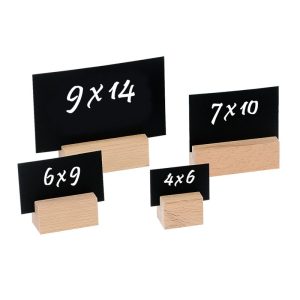 Stand Ξύλινο με Κάρτα Χαρτόνι 6x9cm Συσκευασία 3 Τεμαχίων | HMX01-69