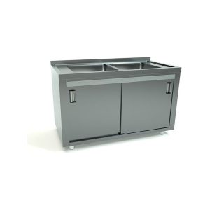 Λάντζα Κλειστή με δύο γούρνες 120 x 70 x 87cm | LANK120.2