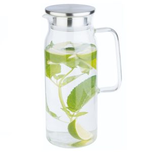 Κανάτα Borosilicate με Inox Καπάκι 26x10cm 1,5L 1 Τεμάχιο