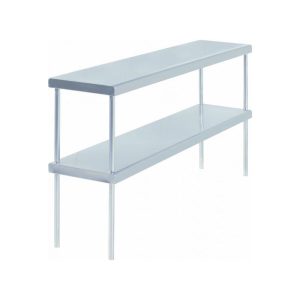 Επιτραπέζια Ραφιέρα Διπλή Ανοξείδωτη 110x30x70cm - RAFI.EP.D110