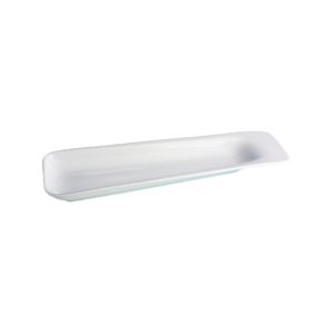 Ασύμμετρη Πιατέλα από Λευκή Πορσελάνη 35x12cm 6 Τεμάχια