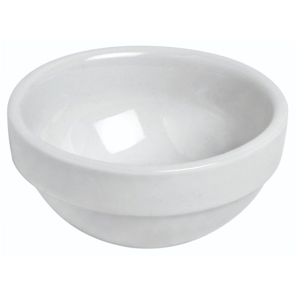 Bowl Στοιβαζόμενο από Πορσελάνη Λευκή 7cm 1 Τεμάχιο - Κωδ. 60-053407