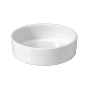 Bowl Ramekin Πορσελάνη λευκή κρεμ μπρουλέ 12 cm| 3,5 cm | 63-3201