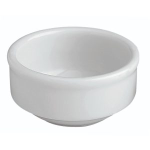 Στοιβαζόμενο Μπολ από Λευκή Πορσελάνη 6x3cm 1 Τεμάχιο - Κωδ. 60-02340