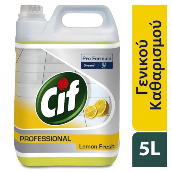 Cif Pro Formula Υγρό Καθαρισμού Γενικής Χρήσης με Άρωμα Λεμόνι 2x5L - Κωδ. 08-159-114