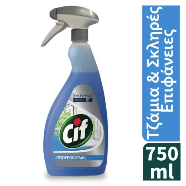 Cif Pro Formula Spray για Τζάμια & Σκληρές Επιφάνειες 6x750ml - Κωδ. 08-159-171
