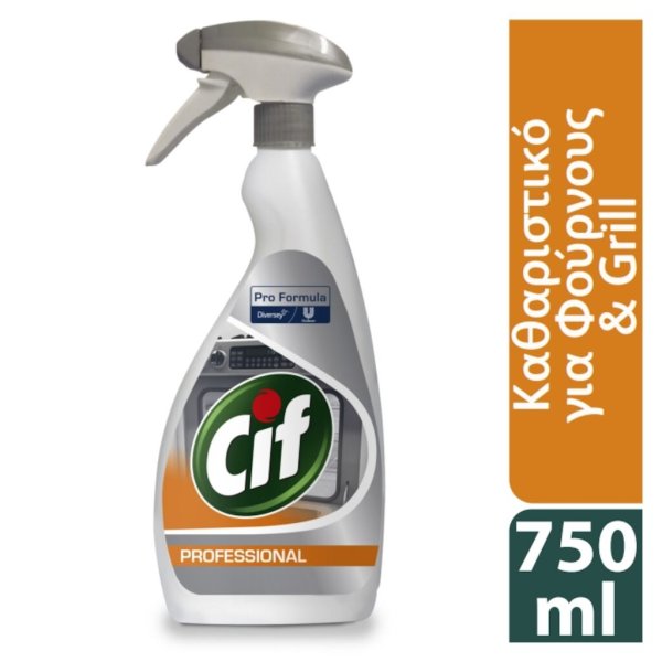 Cif Pro Formula Καθαριστικό Spray για Φούρνους & Grill 6x750ml - Κωδ. 08-159-178