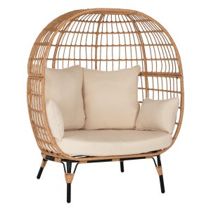 ΠΟΛΥΘΡΟΝΑ ΦΩΛΙΑ MIAMI 2 ΑΤΟΜΩΝ ΤΥΠΟΥ RATTAN HM5870.01 130x80x157 εκ.