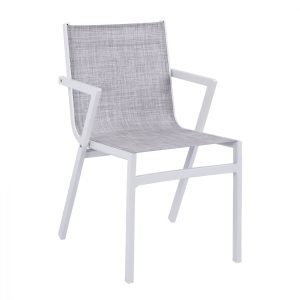 ΠΟΛΥΘΡΟΝΑ ΑΛΟΥΜΙΝΙΟΥ RAIMOND HM5699.02 ΛΕΥΚΗ ΜΕ ΓΚΡΙ TEXTILENE 50x61x84Υ εκ.