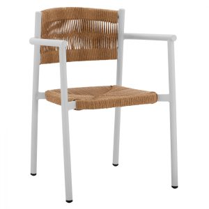 ΠΟΛΥΘΡΟΝΑ ΑΛΟΥΜΙΝΙΟΥ ΛΕΥΚΗ ΜΕ ΣΧΟΙΝΙ PE ΜΠΕΖ HM5786.01 55,5x50x77,5 εκ.