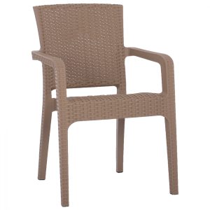 ΠΟΛΥΘΡΟΝΑ ΠΟΛΥΠΡΟΠΥΛΕΝΙΟΥ RATTAN RECYCLED HM5590.12 ΚΑΠΟΥΤΣΙΝΟ 57,5x59,5x86 εκ.