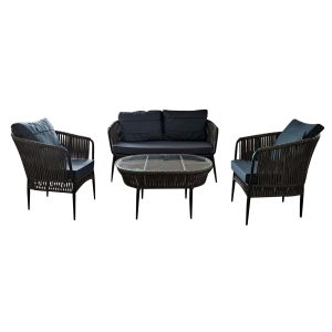 ΣΕΤ ΣΑΛΟΝΙ ΕΠΑΓΓΕΛΜΑΤΙΚΟ FARGO 4ΤΜΧ ΑΛΟΥΜΙΝΙΟ ΣΚΟΥΡΟ ΓΚΡΙ-ΣΧΟΙΝΙ ΓΚΡΙ HM5901.10