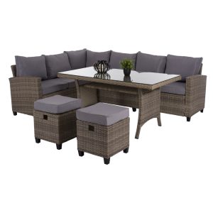 ΣΕΤ ΣΑΛΟΝΙ ΓΩΝΙΑ TRANQUILITY HM5895.01 5ΤΜΧ ΜΕ ΔΥΟ ΣΚΑΜΠΟ ΚΑΙ ΤΡΑΠΕΖΙ ΓΚΡΙ