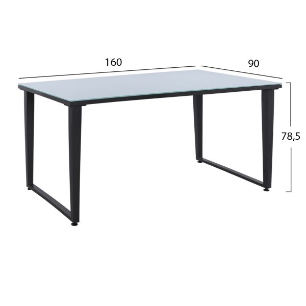 ΣΕΤ ΤΡΑΠΕΖΑΡΙΑ 7ΤΜΧ ΤΡΑΠΕΖΙ ΓΚΡΙ ΜΕ ΓΥΑΛΙ 160X90 & ΠΟΛΥΘΡΟΝΕΣ ΑΝΘΡΑΚΙ ΜΠΕΖ HM11447