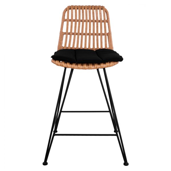 ΣΚΑΜΠΟ ΜΕΣΑΙΟΥ ΥΨΟΥΣ ALLEGRA HM5643 ΜΕΤΑΛΛΙΚΟ ΜΕ WICKER ΣΕ ΜΠΕΖ ΑΠΟΧΡΩΣΗ 54Χ58Χ98εκ.