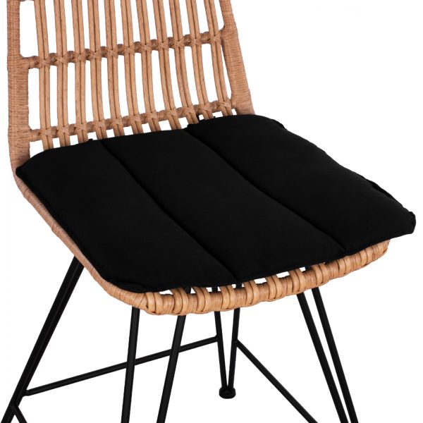 ΣΚΑΜΠΟ ΜΕΣΑΙΟΥ ΥΨΟΥΣ ALLEGRA HM5643 ΜΕΤΑΛΛΙΚΟ ΜΕ WICKER ΣΕ ΜΠΕΖ ΑΠΟΧΡΩΣΗ 54Χ58Χ98εκ.