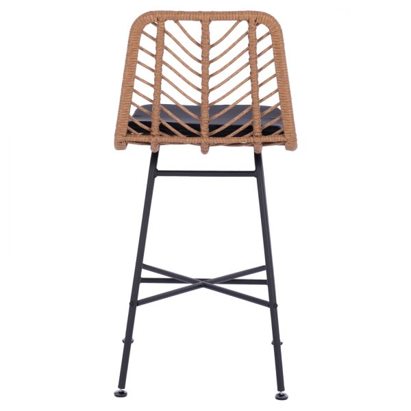 ΣΚΑΜΠΟ ΜΕΤΑΛΛΙΚΟ GERALD ΜΕ ΜΑΞΙΛΑΡΙ HM5707 ΜΕ WICKER ΜΠΕΖ 45Χ46Χ100Υ εκ.