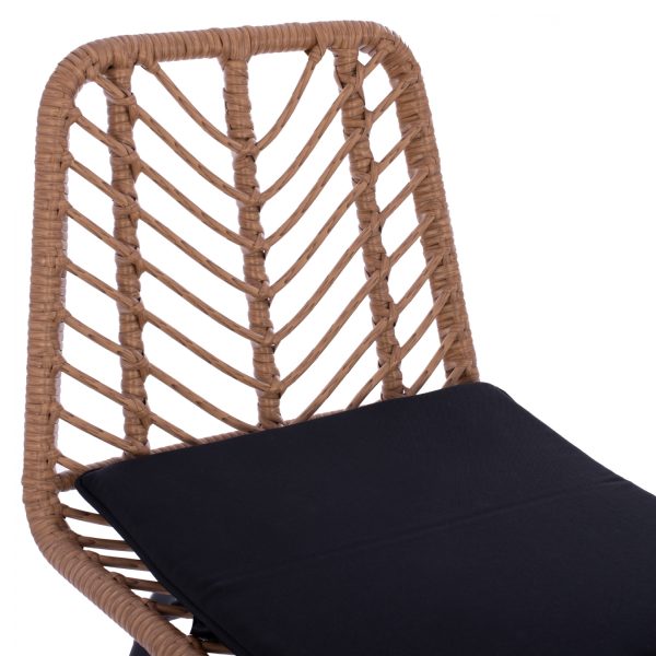 ΣΚΑΜΠΟ ΜΕΤΑΛΛΙΚΟ GERALD ΜΕ ΜΑΞΙΛΑΡΙ HM5707 ΜΕ WICKER ΜΠΕΖ 45Χ46Χ100Υ εκ.