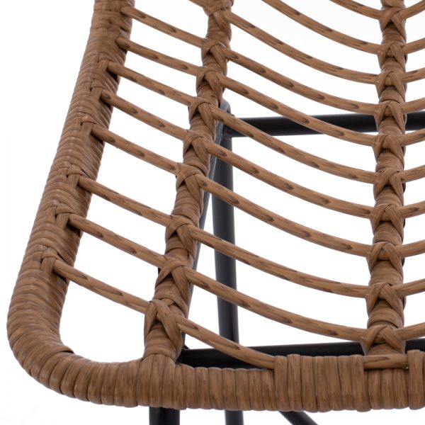 ΣΚΑΜΠΟ ΜΕΤΑΛΛΙΚΟ GERALD ΜΕ ΜΑΞΙΛΑΡΙ HM5707 ΜΕ WICKER ΜΠΕΖ 45Χ46Χ100Υ εκ.