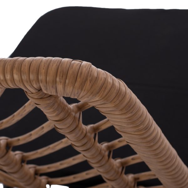 ΣΚΑΜΠΟ ΜΕΤΑΛΛΙΚΟ GERALD ΜΕ ΜΑΞΙΛΑΡΙ HM5707 ΜΕ WICKER ΜΠΕΖ 45Χ46Χ100Υ εκ.