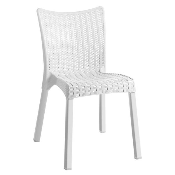 DORET Καρέκλα Στοιβαζόμενη PP Άσπρο