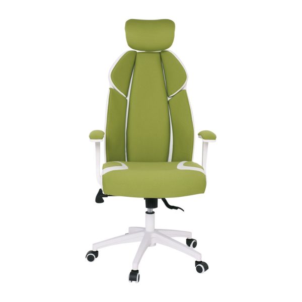 BF8300 Πολυθρόνα Γραφείου Διευθυντή, Microfiber Πράσινο PU Άσπρο