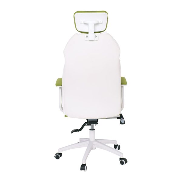BF8300 Πολυθρόνα Γραφείου Διευθυντή, Microfiber Πράσινο PU Άσπρο
