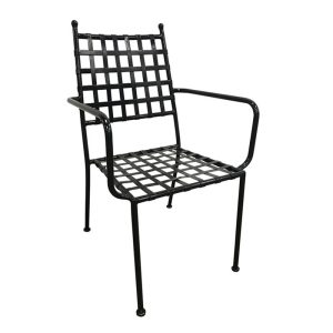Paton Πολυθρόνα Κήπου Βεράντας, Μέταλλο Βαφή Μαύρο Mesh - Ε5143.2