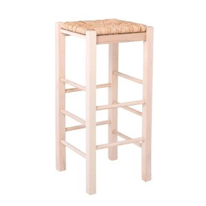 Σκαμπό Ταβέρνας Bar, Οξιά Εμποτισμός Φυσικό, Κάθισμα Ψάθα - Ρ977,Ε1