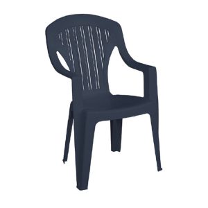 Tropea Πολυθρόνα Τραπεζαρίας Βεράντας - Κήπου Στοιβαζόμενη, PP Απόχρωση Ανθρακί - Ε311.2