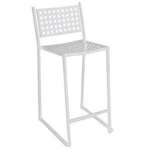 Caprice Σκαμπό Bar με Πλάτη Στοιβαζόμενο Μέταλλο Βαφή Άσπρο Pro Ε5148,1 (2)