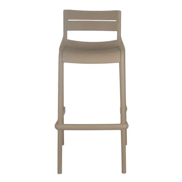 SERENA Σκαμπό Bar PP - UV Cappuccino, Ύψος Καθίσματος 65cm