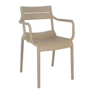 SERENA Πολυθρόνα Στοιβαζόμενη PP - UV Cappuccino