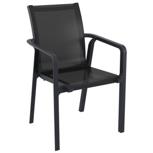 Πολυθρόνα Πολυπροπυλενίου Pacific Black/Black 57X62X90εκ. SIESTA