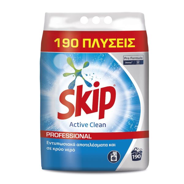 Skip Active Clean Απορρυπαντικό σε Σκόνη 12,35Kg