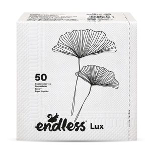 Endless Lux Χαρτοπετσέτες Λευκές 33x33cm 2ply 24x50 Φύλλα