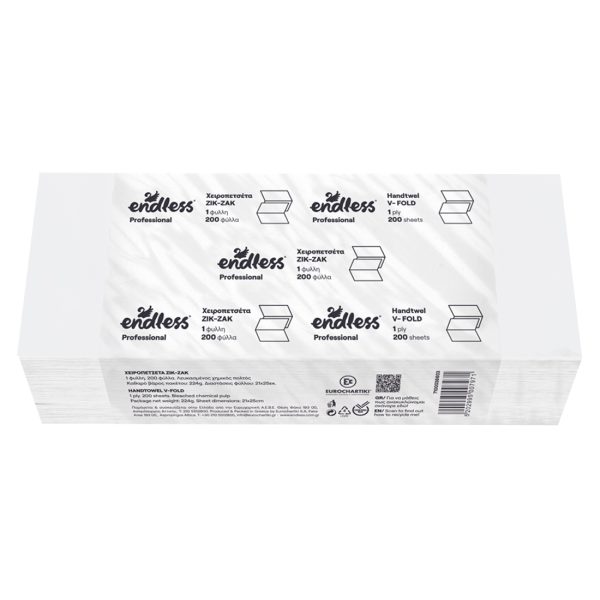 Endless Ζικ Ζακ Χαρτοπετσέτες 1ply 20x200 Φύλλα