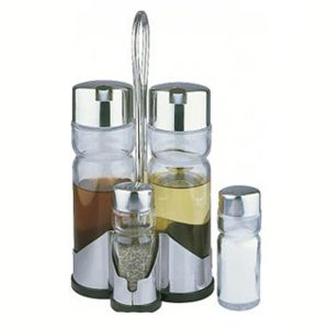 Θήκη για Λαδόξυδο και Αλατοπίπερο Inox