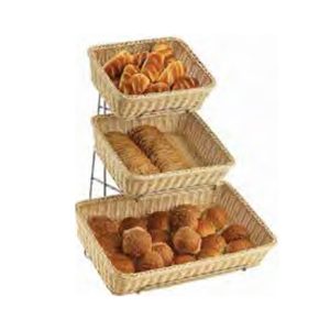 Σταντ Ψωμιού με 3 Καλάθια με Κλίση Ρυθμιζόμενη και Μεταλλικό Σκελετό