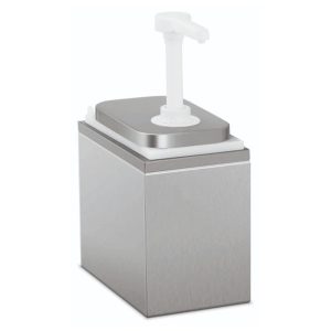 Διανεμητής Διπλός 2L Inox με Αντλία Τρόμπα 25x25x33cm 27 77112
