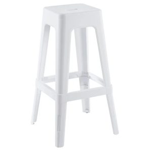 Relix Σκαμπό Μπαρ Πολυπροπυλενίου Στοιβαζόμενο Άσπρο Ε51900 (2)