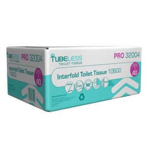 Tubeless Χαρτί Υγείας (Υδατοδιάλυτο) 2ply 265 Φύλλα 1360 Φύλλα 40άδα