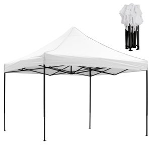 Κιόσκι Πτυσσόμενο Matthew με Λευκό Ύφασμα 3x3x3,10cm HM6310 (5)