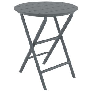 Τραπέζι Πολυπροπυλενίου Πτυσσόμενο Helen Φ60X74cm Dark Grey 20.0899 (1)