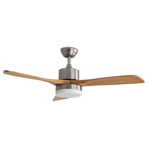 Primo Ανεμιστήρας Οροφής με 3 Φτερά 132cm Καφέ Inox & Led Φως 80442 (3)