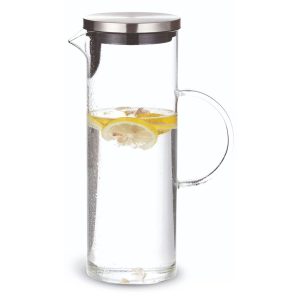 Borosilicate Γυάλινη Κανάτα 1.3Lt με Inox Καπάκι 46 5813