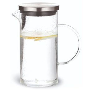 Borosilicate Γυάλινη Κανάτα 1Lt με Inox Καπάκι 46 5810